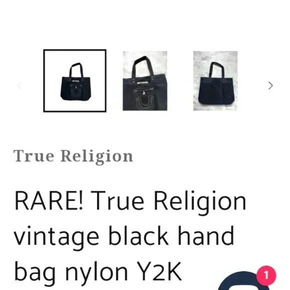 Rare True Religion Y2K Tote - Picture 1 of 6
